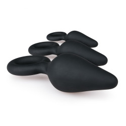 EasyToys Anal Collection Lot de 3 plugs Pointy 10 x 4.5 cm Noir